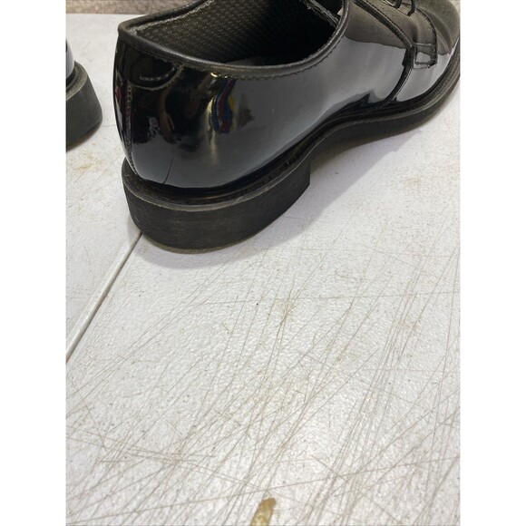 Bates Shoes Mens Size 9.5 Black Lites 00941A Derby Dress Patent Vibram Sole